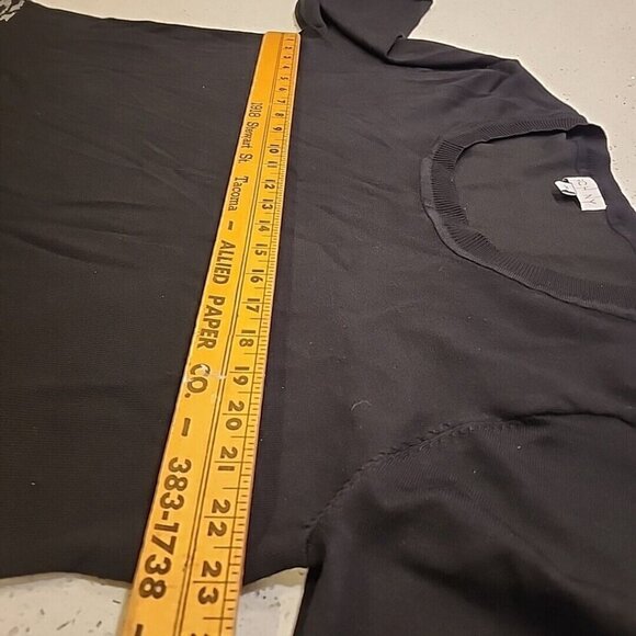 Birch NY Sweater 2x Black Metallic Silver Animal Print Pull Over - Picture 5 of 6